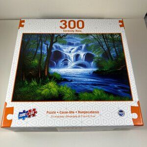 Sure-Lox Serenity Now 300 Piece Jigsaw Puzzle Waterfall Scene
